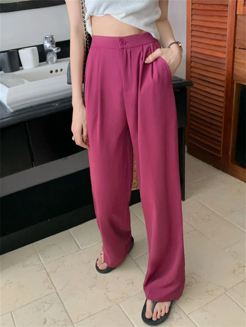 

Женские брюки HziriP в стиле High Street, однотонные осенние брюки нормкор, шикарная Новинка 2022, офисная одежда, Женская облегающая универсальная св...