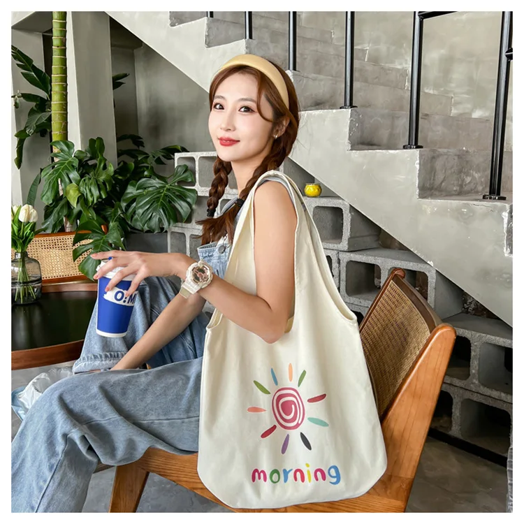 Japanese Korean Harajuku Handbags For Women Fashion Illustration Design Tote Bag Canvas Handbags Daily Shopping Shoulder Bag