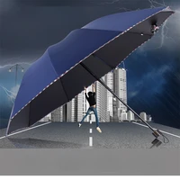 10 ribs business umbrella three folding umbrella wind resistant parasol umbrella for men and women windproof outdoor use
