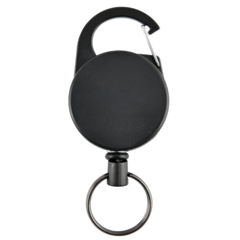 

Retractable Keychain Stainless Steel Rope Keyholder Keyring Accessories 60cm