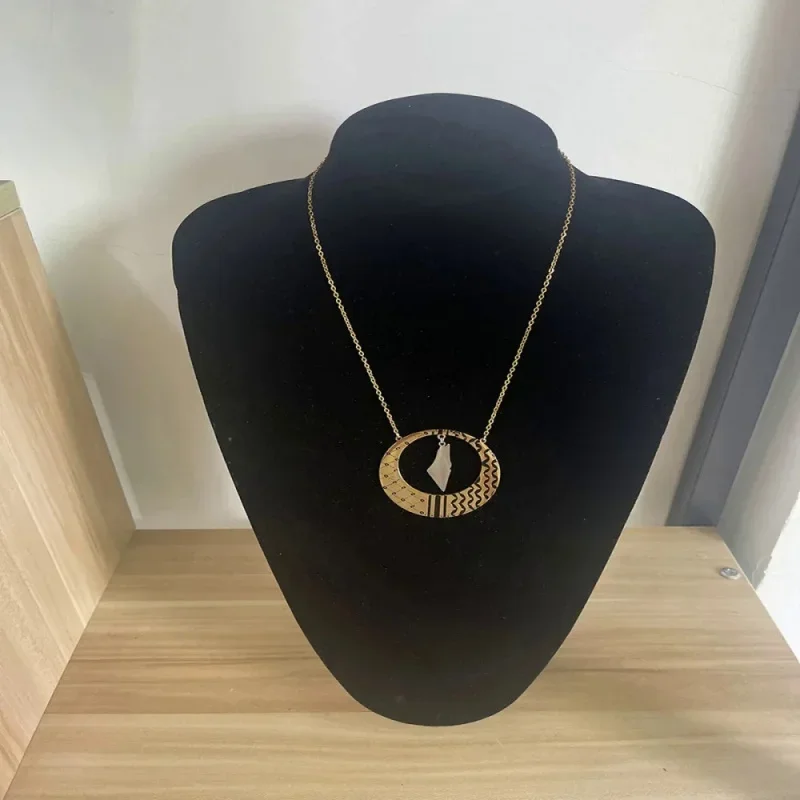 Новое модное и изысканное ожерелье с подвеской в стиле шарфа мечети со стразами