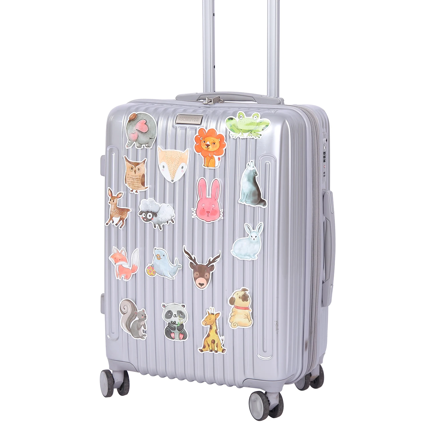 td zw 50pcslot waterproof super cute cartoon animal stickers for car laptop phone pad bicycle decal kids gift cat pig dog free global shipping