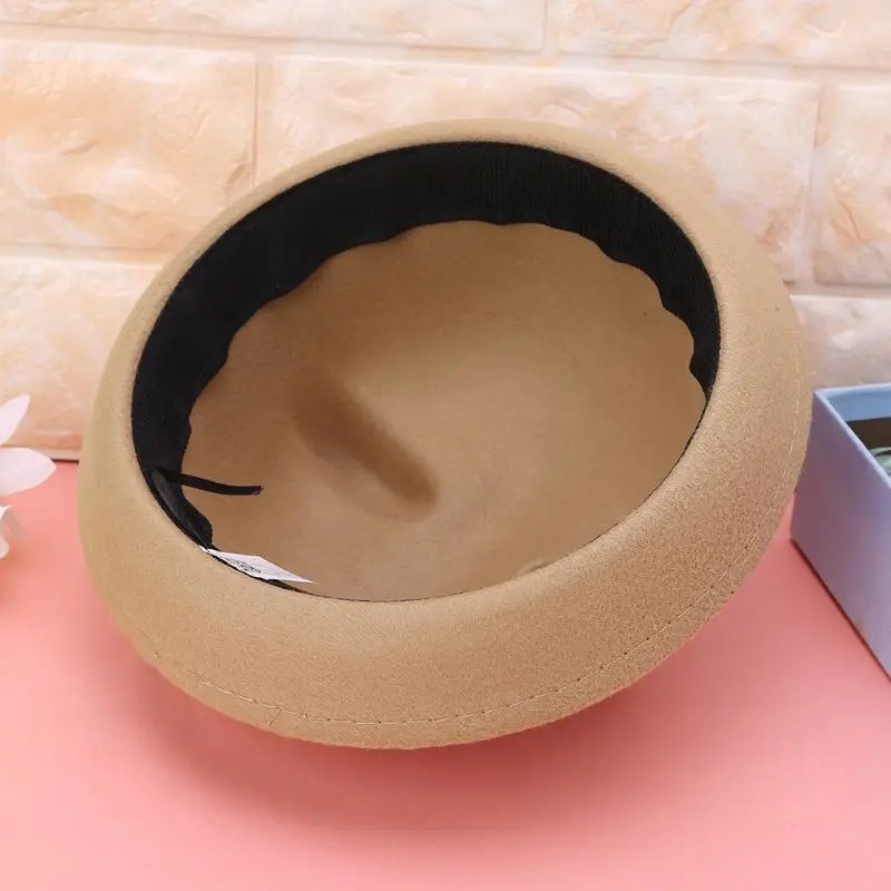 652F модные унисекс шерстяные женские шляпы-котелки Fedora для родителей и детей