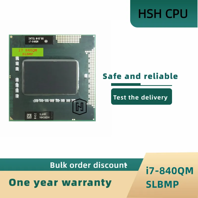 

Intel Core i7-840QM i7 840QM SLBMP 1.8 GHz Quad-Core Eight-Thread CPU Processor 8W 45W Socket G1 / rPGA988A