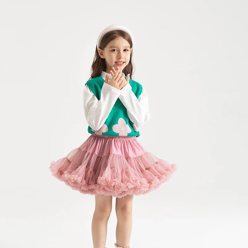 

Kids Girls Tutu Skirt Ballerina Pettiskirt Fluffy Baby Princess Girl Children Ballet Skirts Party Dance Tulle Clothes