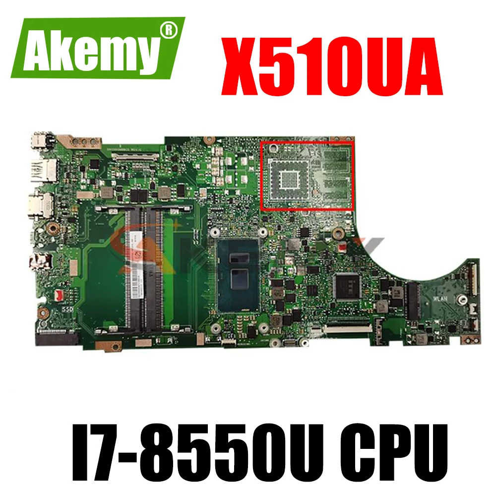 

X510UA Motherboard For ASUS X510UNR X510URO S5100UR S5100U X510UQ X510UAR Laptop Motherboard Tested original I7-8550U CPU