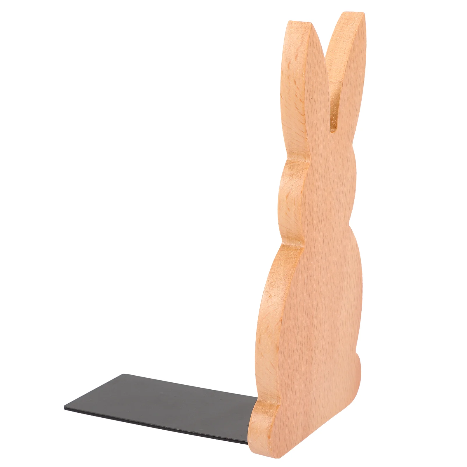 

Book Bookends File Ends Stand Rack Holder Desktop Wood Decorative Storage Easter Organizer Bunny Shelves Heavy Divider Decor