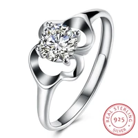 sterling silver ring fashion trend ring floral shape