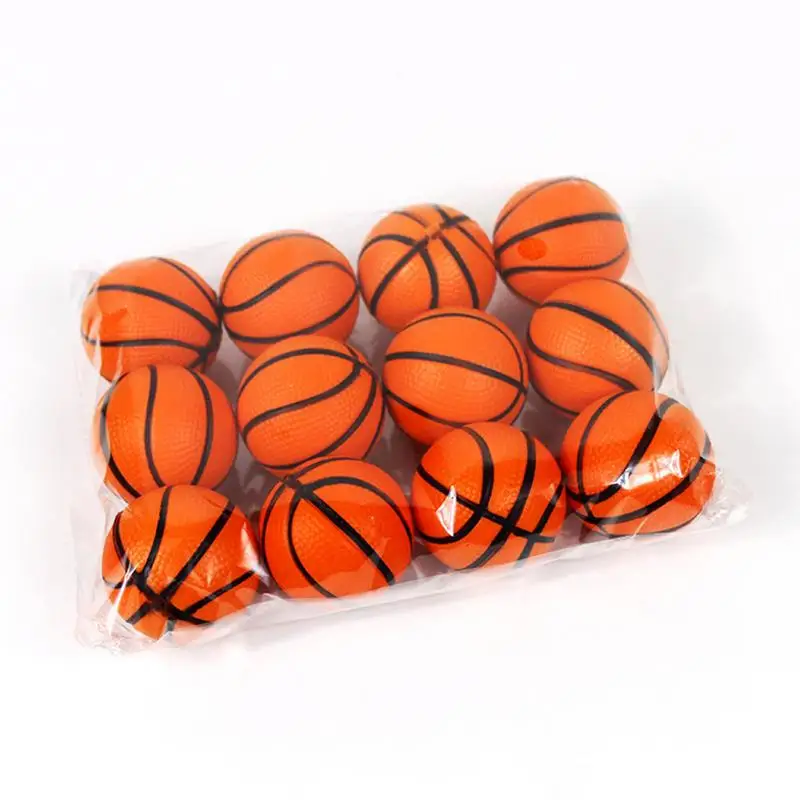 

12pcs Children Stress Balls Mini Foam PU Soft Elastic Basketball Decompression Toys Vent Pressure Anti Stress Balls 4cm