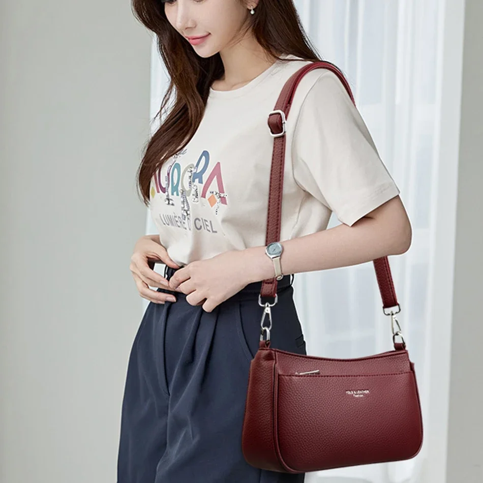 Новинка 2024 женские сумки высококачественные мягкие кожаные и кошельки