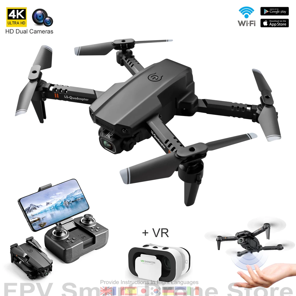 

XT6 Mini Drone 4k HD Camera With Free Shipping RC Helicopter WiFi Fpv Air Pressure Altitude Hold Dron Foldable Quadcopter Toys