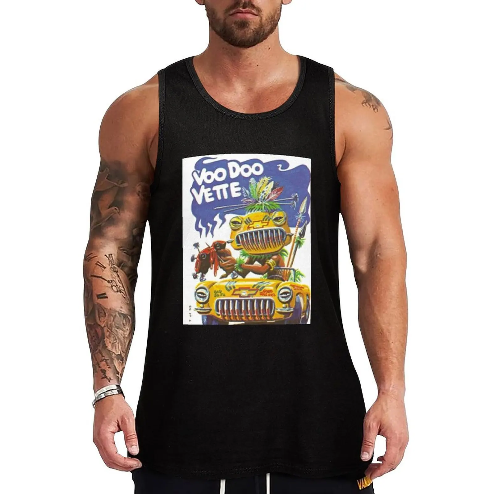 Фото # 7 Voo Doo Vette, майка Weird Wheels Tank Top, простая однотонная майка без рукавов, повседневная рубашка без рукавов №1