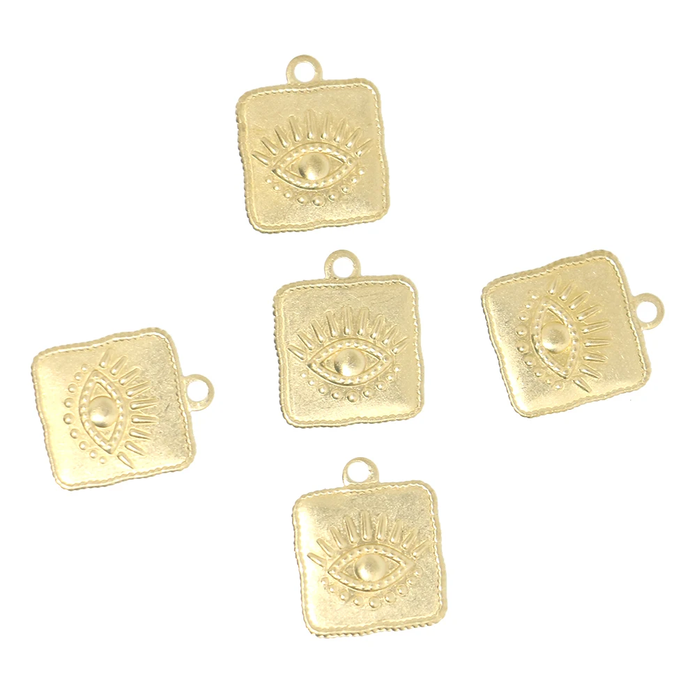 20 штук Ретро ремень подвесные Квадратные Глаза латунный квадратный кусок