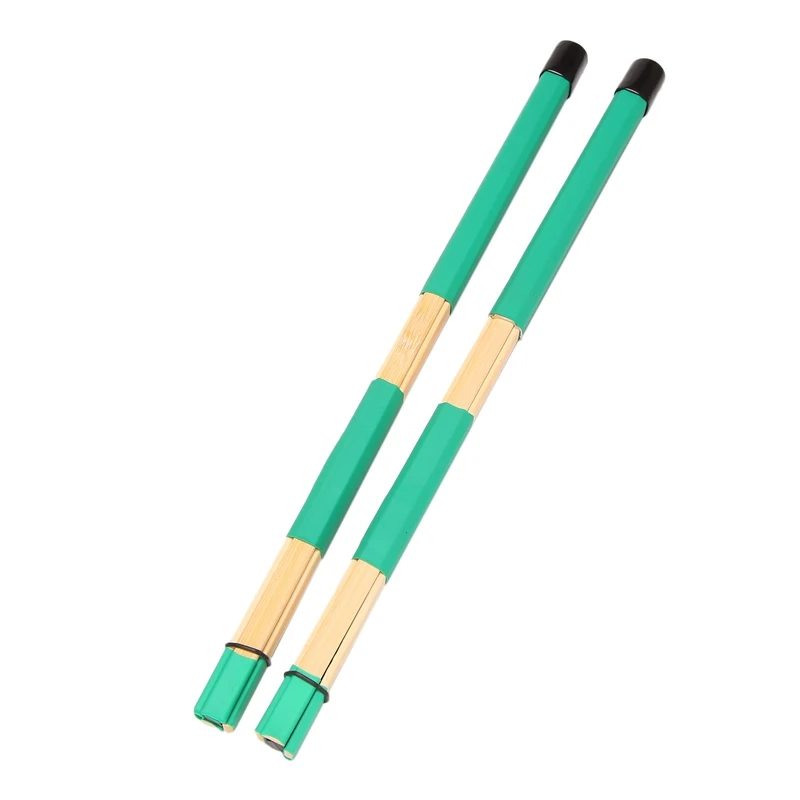 

Бамбуковый зеленый квадратный барабан 15,7 дюйма 40 см, джазовые ударные щетки, барабанные палочки, барабанный набор, аксессуары для музыкальных инструментов, 1 пара