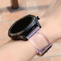 transparent silicone jelly 22mm 20mm watch strap for galaxy watch active 2 strap gear s3 huawei watch gt 2 amazfit bip strap