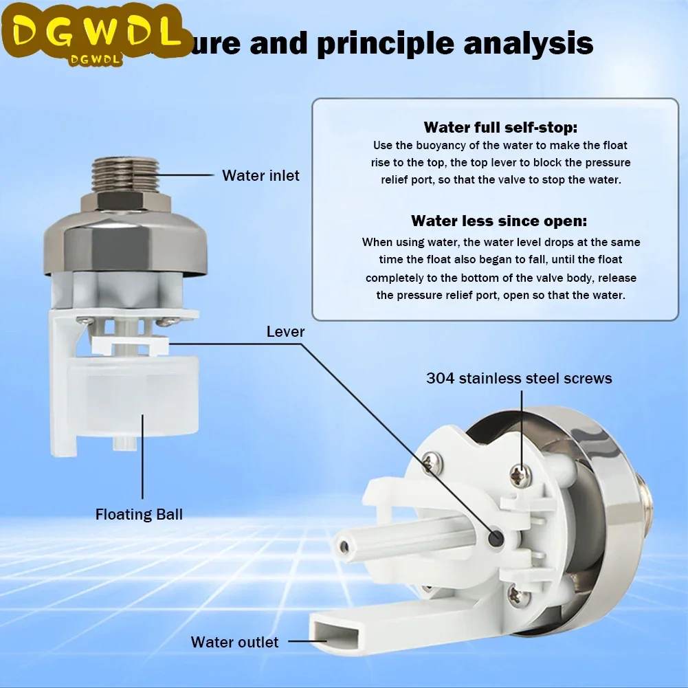 Автоматический клапан контроля уровня воды из нержавеющей стали