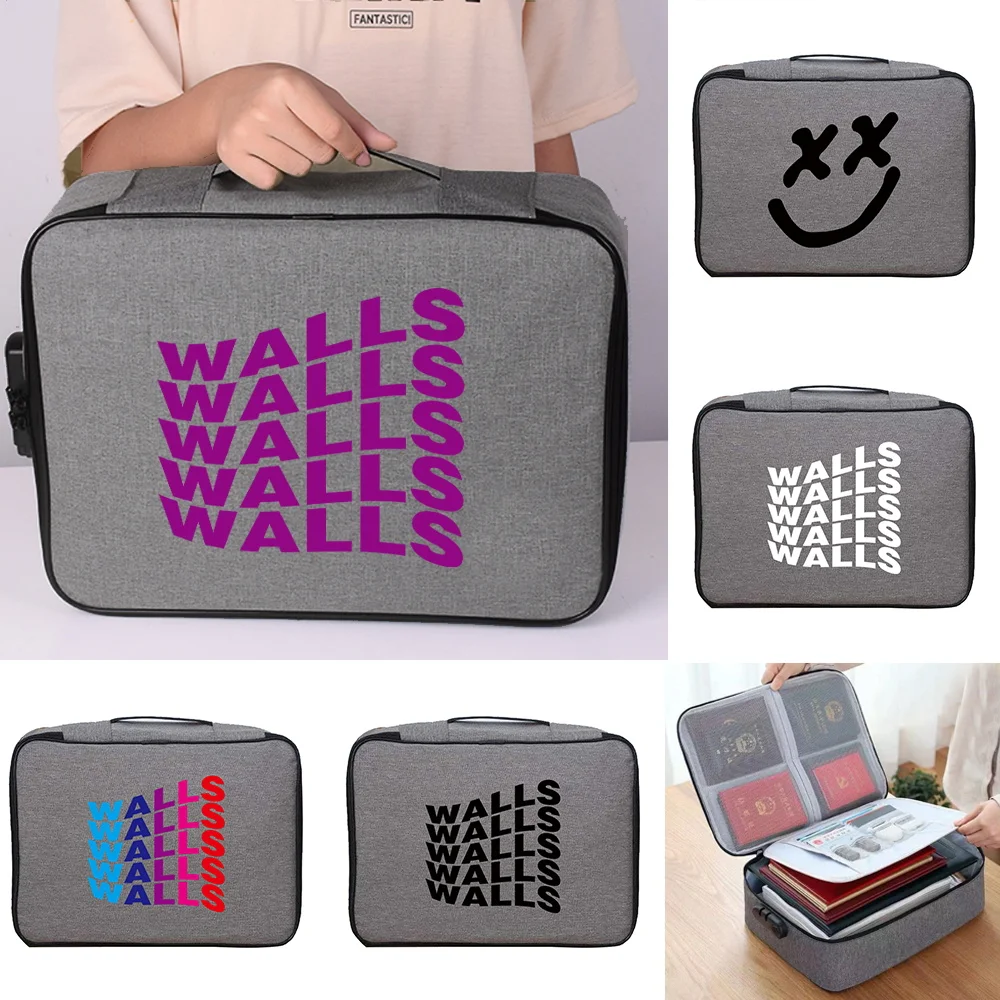 Handbags File Holder Unisex Travel Credentials Luggage Wallet Storage Bag Waterproof Walls Pattern Documents Bags Organizer Case