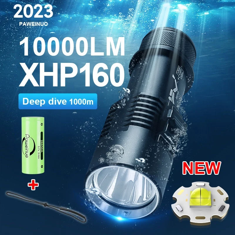 

Фонарь фонарь Professional 10000 люмен для дайвинга водонепроницаемый заряжаемый фонарик 1000m фонарики для дайвинга под водой