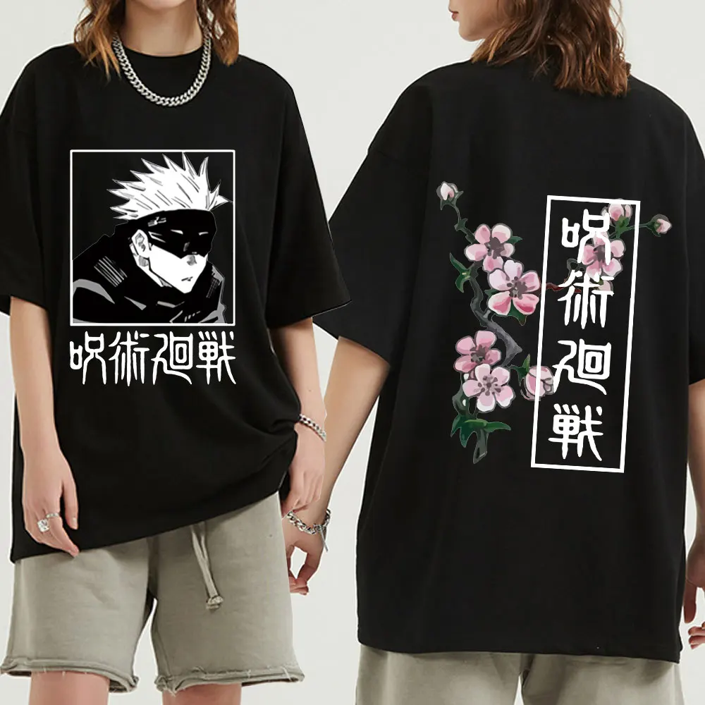 

Лидер продаж футболка с японским аниме ююютсу кайсен для мужчин и женщин Yuji Itadori футболка годжо Сатору Графический Топ футболки Модная женс...