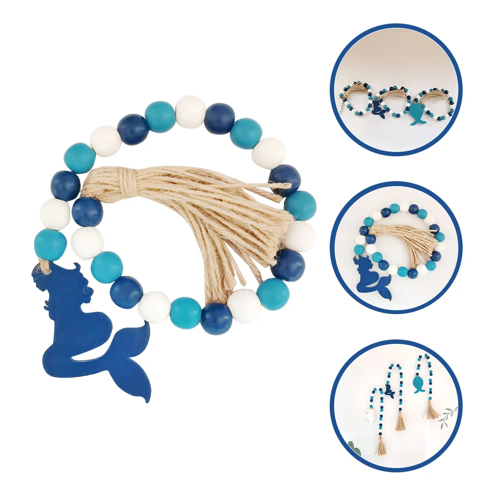 Декор морских бусин гирлянда с кисточками деревянная кухня фермерский дом висит