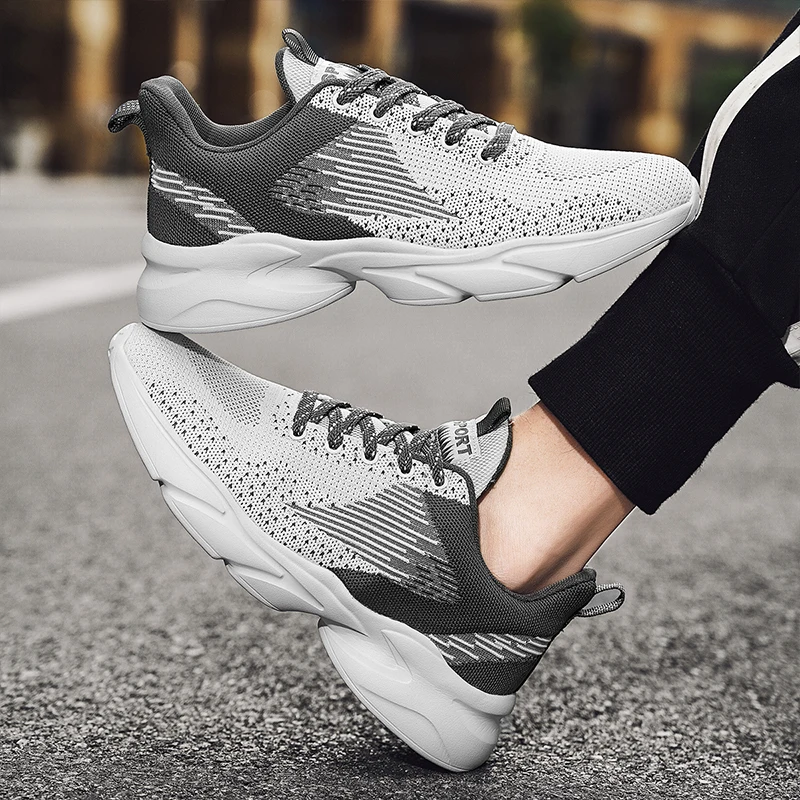 New Mens Fashion Air Cushion Breathable Mesh Running Shoes Men Outdoor Sports Athletic Sneakers Work Out