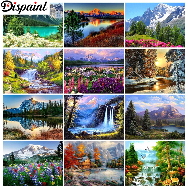 

Алмазная 5D картина «пейзаж, озеро, цветок»