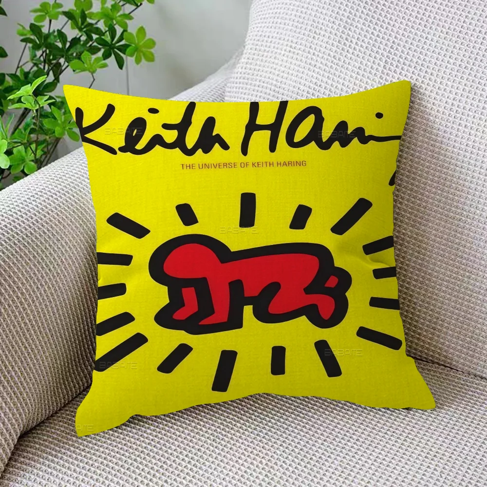 K-Keith-H-Haring-Works-красочный принт наволочки мультяшный диван декоративный домашний