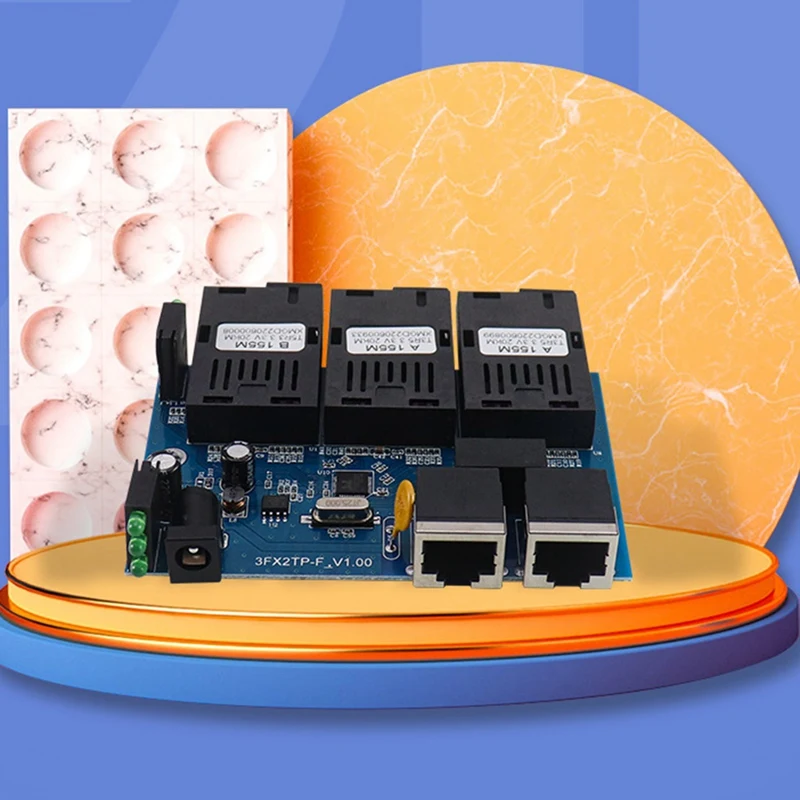 10/100M Обратный переключатель POE выход 12 В источник питания для Epon и Gpon 3-портовый RPOE