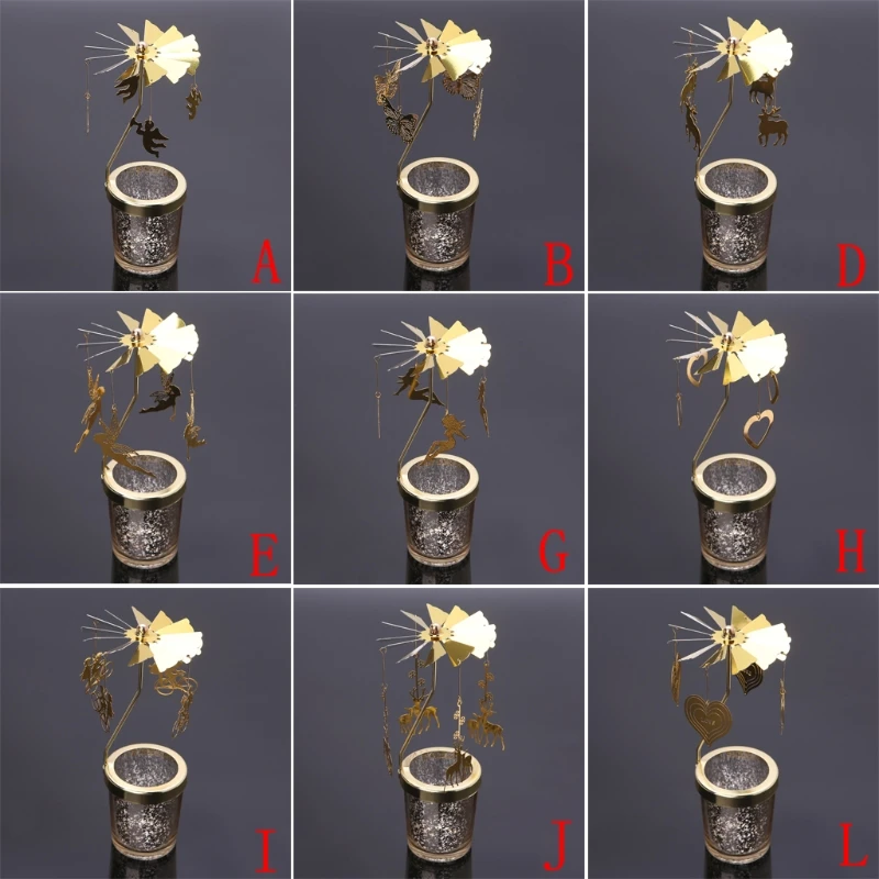 Новинка 2021 вращающаяся карусель на Рождество светильник свечник для чая