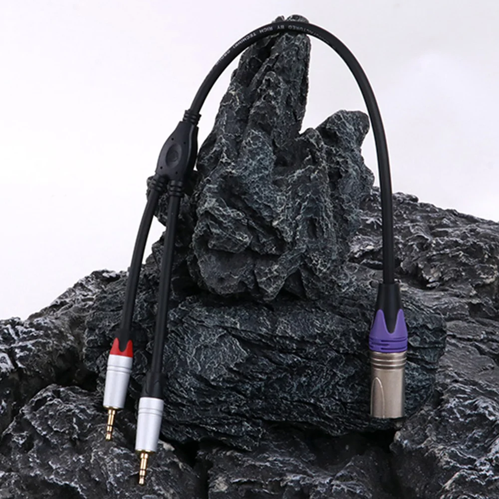Двойной Aux 3,5 мм 18 дюйма TRS стерео разъем к 3Pin XLR штекер Y-разветвитель Кабель микрофон OFC экранированный аудио конвертер адаптер шнур (art.: 3920c8acae767) - 3920c8acae767