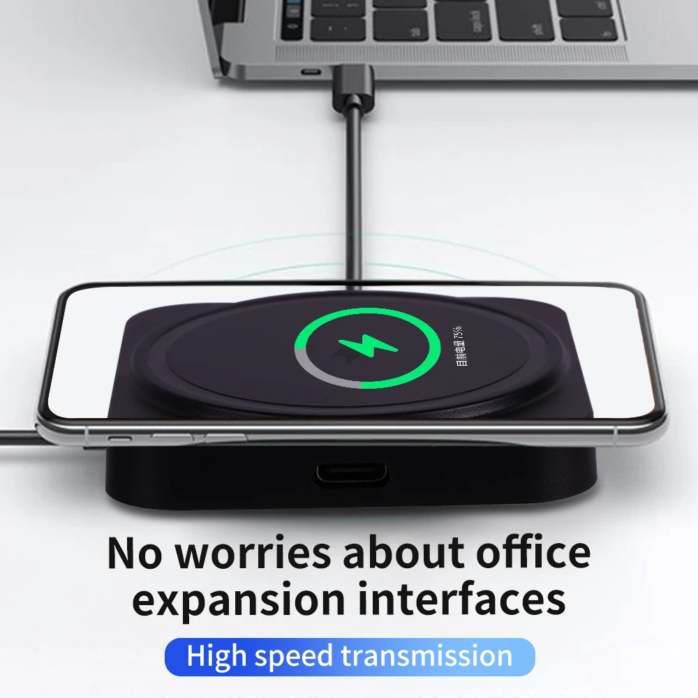 Беспроводное зарядное устройство 4 в 1 с 4-портовой док-станцией расширения