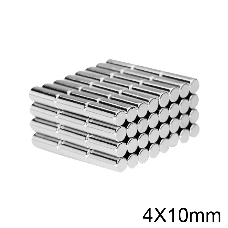 

20~500PCS 4x10 mm Strong Cylinder Rare Earth Magnet 4mm x 10mm Round Neodymium Magnets 4x10mm Mini Small N35 Magnet 4*10 mm