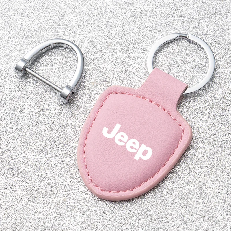 Кожаная Автомобильная эмблема брелок для ключей держатель Jeep Renegade Wrangler JL