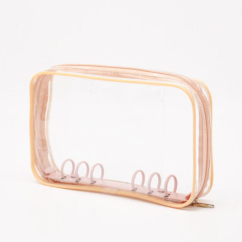 Yiwi A6 кольцевая папка симпатичная сумка на молнии прозрачная широкая из ПВХ с