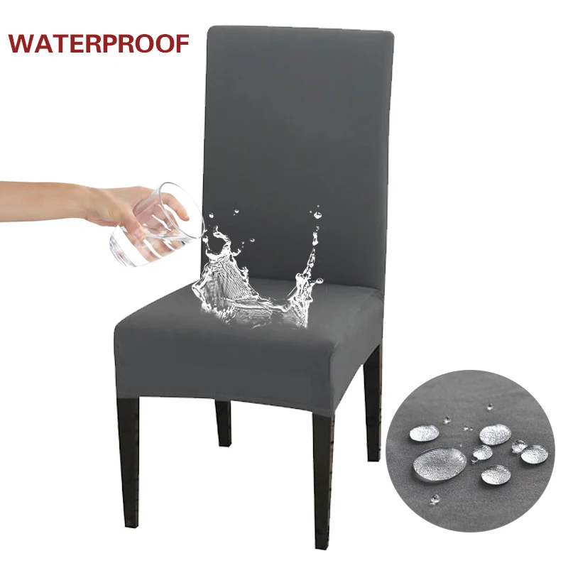 Waterproof Elastic Chair Cover for Dining Room Kitchen Wedding Hotel Banquet Restaurant Anti-dirty Seat Cover Housse De Chaise images - 6