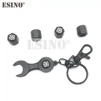 160 x Car Styling Stainless Steel Zinc Alloy Wheel Tire Valve Stems Caps Route 66 Universal Fit With Mini Wrench Key Chain