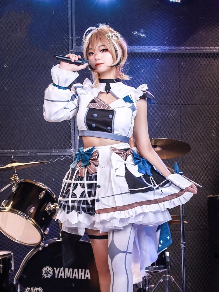 Vtuber Hololive4th Nanashi Mumei Косплей Костюм Аниме Женский Элегантный Наряд Ролевая Игра