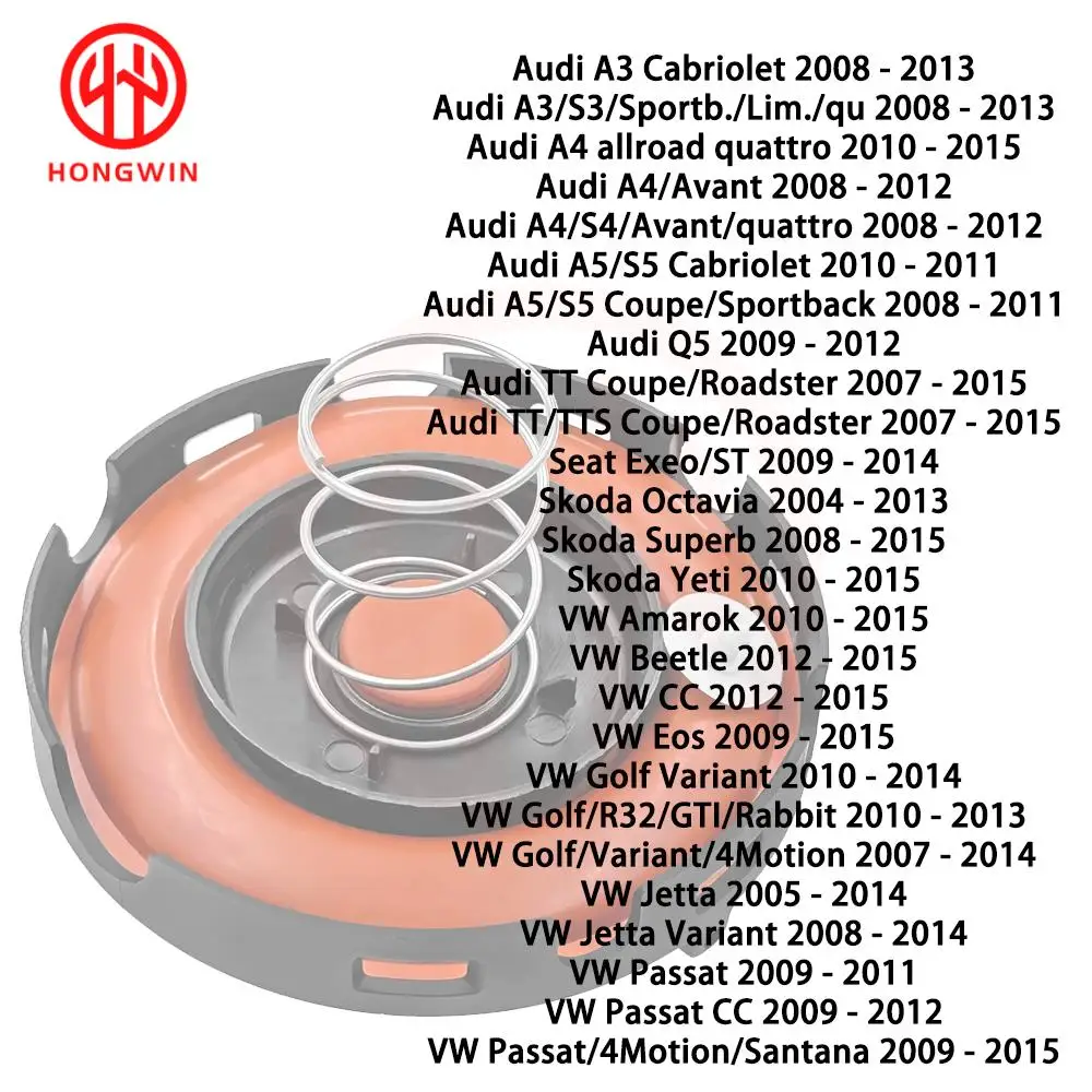 Кремниевый материал PA66 + GF30 Ремкомплект для Audi A3 A4 A5 A6 Q5 T Allroad 2.0 Карбоновые крышки