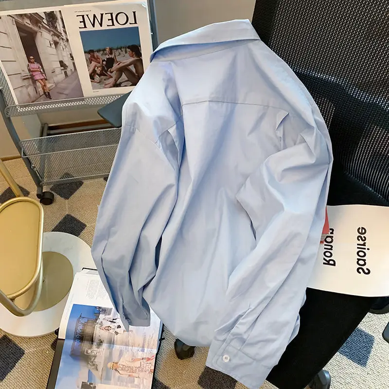 Женская рубашка с трехмерной бабочкой Свободный Топ в Корейском стиле длинными