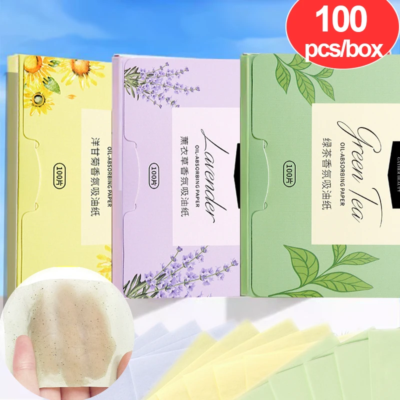 

100pcs/set Facial Oil Blotting Pape Oil-controlled Suction Paper for Face Makeup Face Cleaning Beauty Makeup Tools Accessories