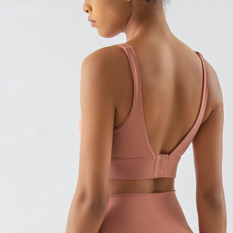 

Padded Push Up Sports Bra High Impact Women Yoga Crop Tops Plus Size Underwear Seamless Backless Bralette Female Lingerie