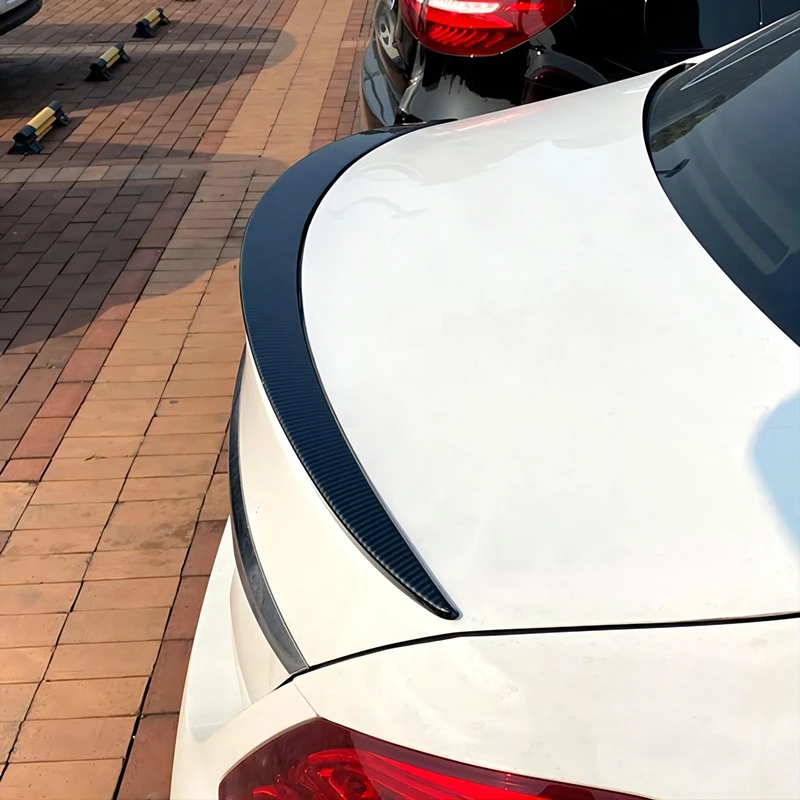 For Mercedes-Benz C-class W205 C180 C200 C260 2015-2021 Rear Roof Spoiler Wings Glossy Black Carbon Fiber Look | Автомобили и
