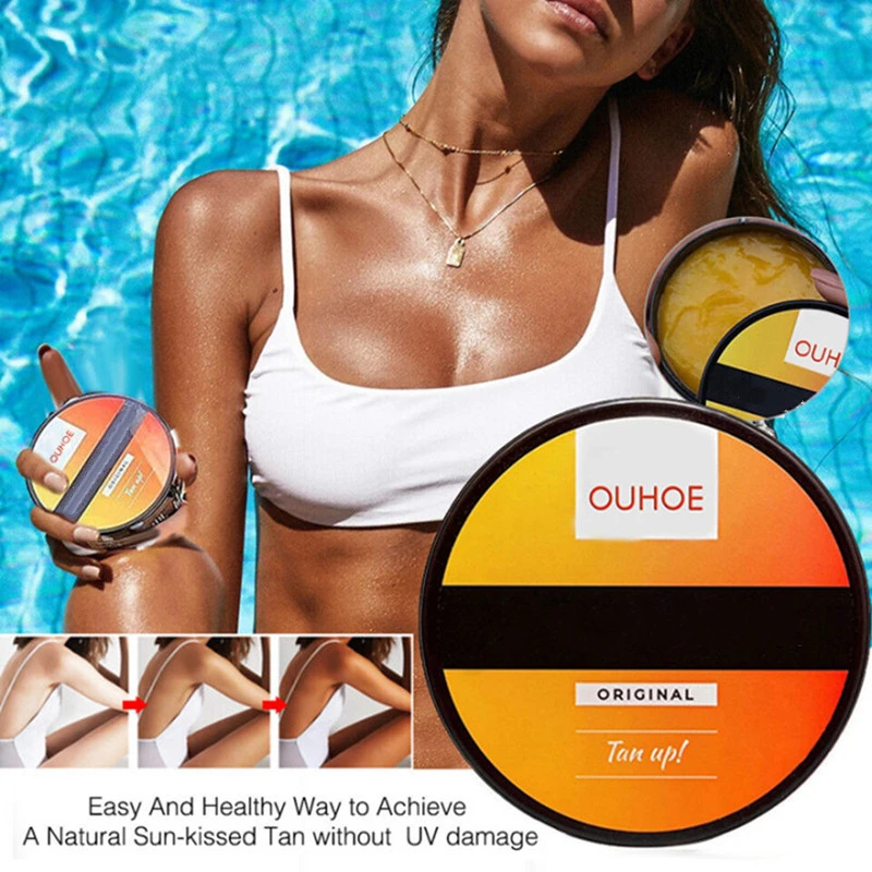 

50/100g Tanning Cream Summer Beach Bronzer Tanning Booster Skin Sunburn Repair Gel Aloe Vera Gel 2022 New