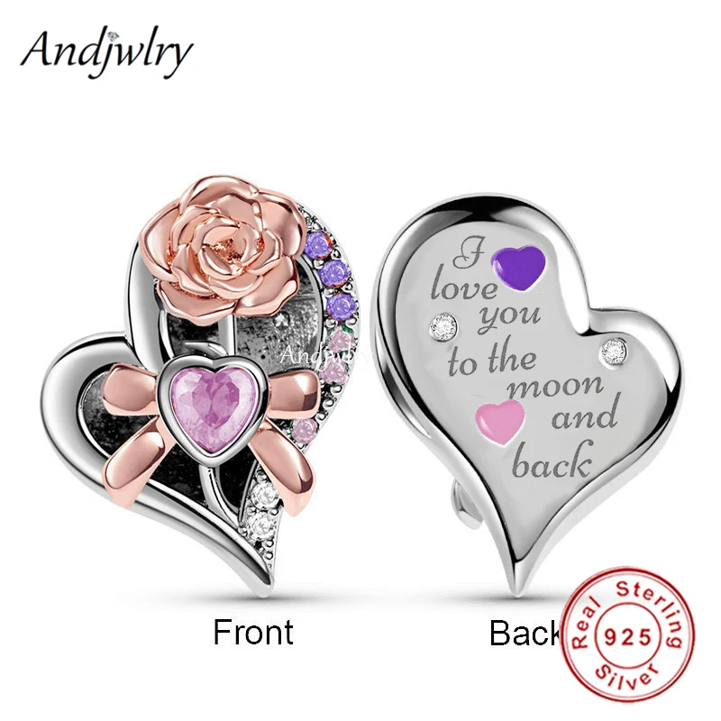 

Fit Bracelet Charms Silver 925 Original I Love You To The Moon And Back Bead Bracelet&Bangle Jewelry Berloque