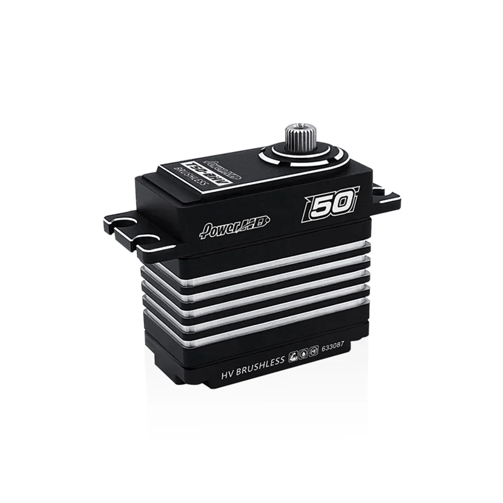 

PowerHD T50BHV High-pressure Brushless Large Torque Steering Gear 1/10 1/8 for Short Truck and Large Wheel Vehicle Servos