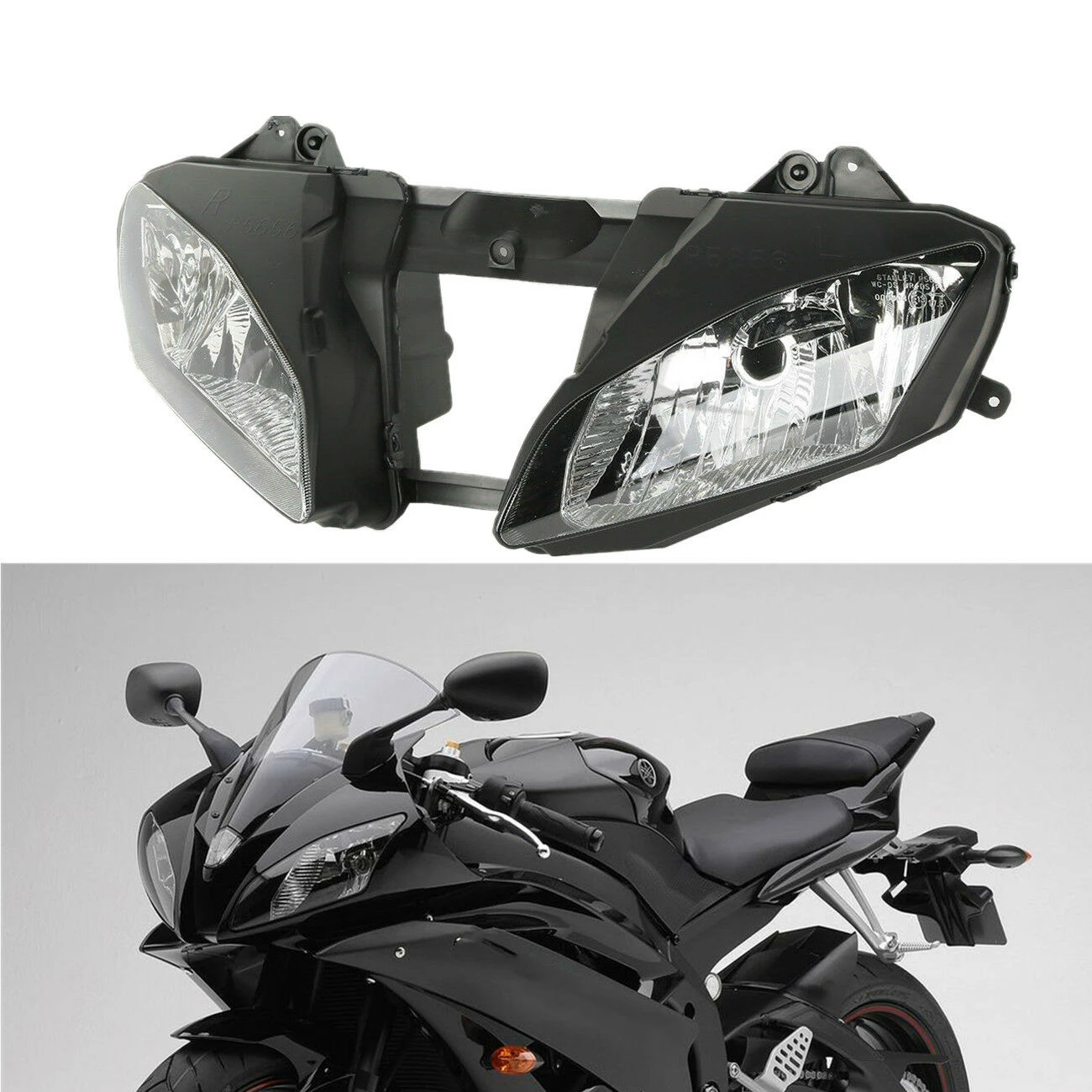 

Motorcycle Front Headlight Light Lamp Assembly For Yamaha YZF-R6 YZFR6 2006-2007