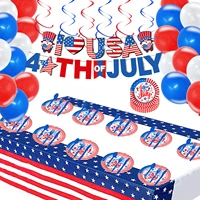 4th of july festival decorations red white and blue design set 4th of july party supplies flatwares independence decoration for