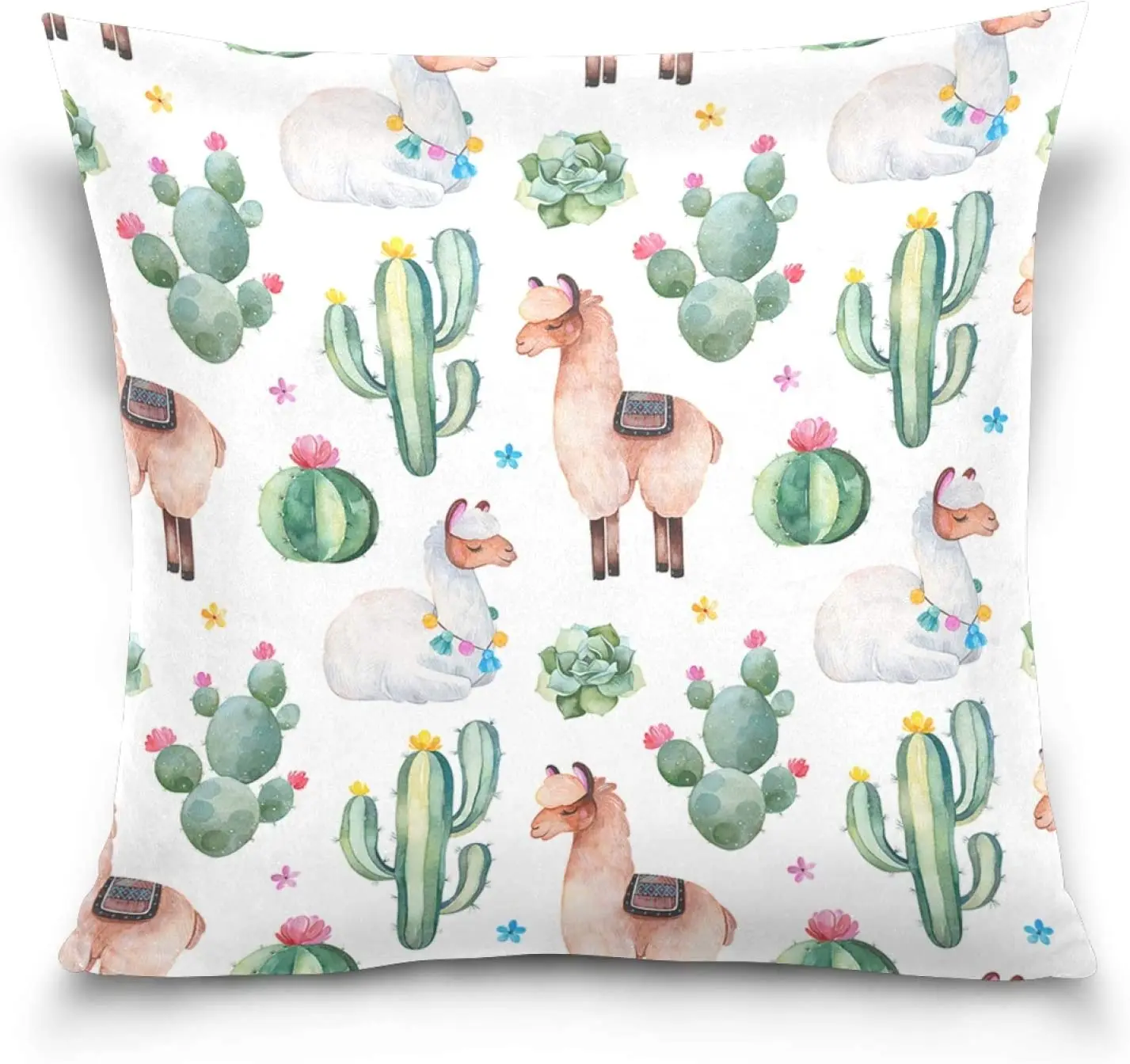 

Blueangle, лама, искусственные Чехлы, 18x18 дюймов, наволочки для диванных подушек, домашняя подушка