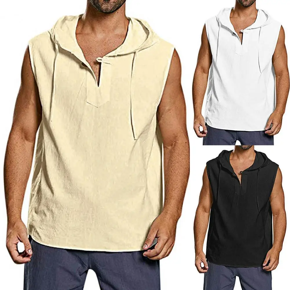 

Мужская толстовка, удобная впитывающая пот с шапкой, модная Свободная блузка, жилет для мужчин, одежда для спортзала, бодибилдинга, Мужской ...