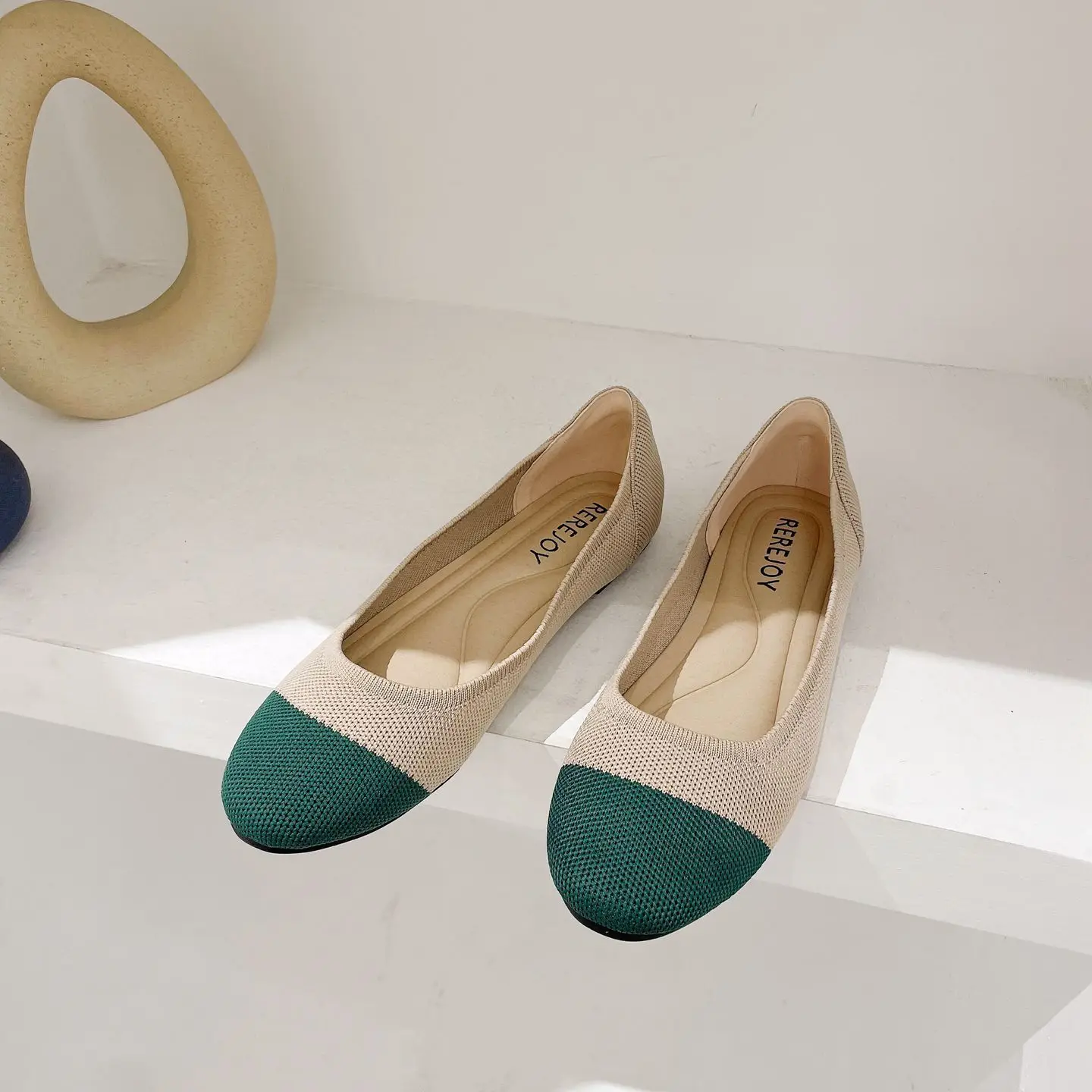 Туфли женские трикотажные на плоской подошве Размеры 35-43